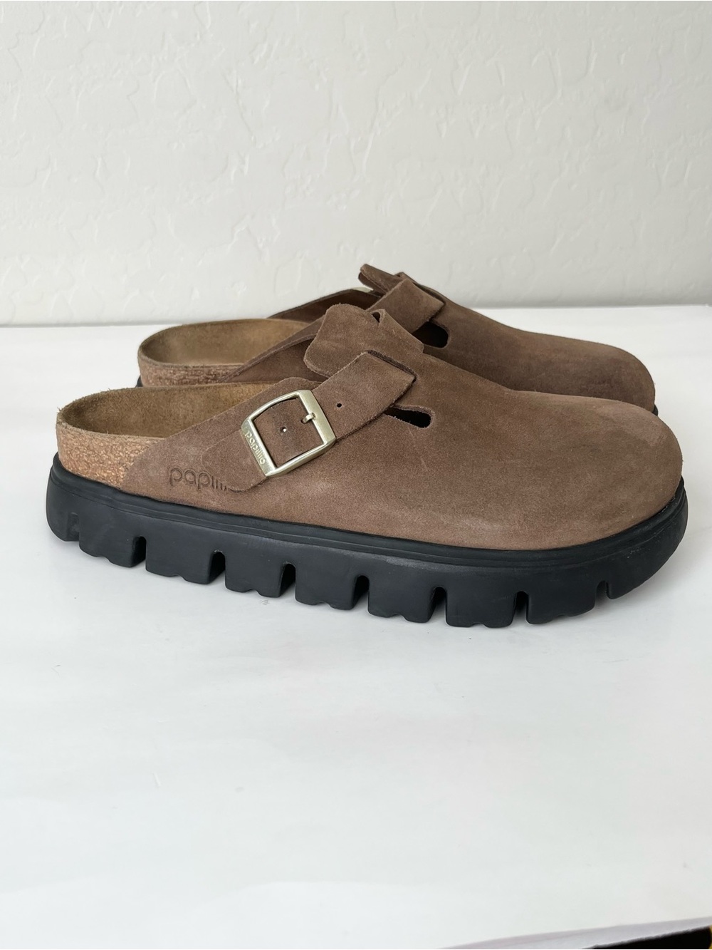 Birkenstock Papillio platform Boston Chunky Suede Platform Clogs 40 US 9 - Picture 4 of 11